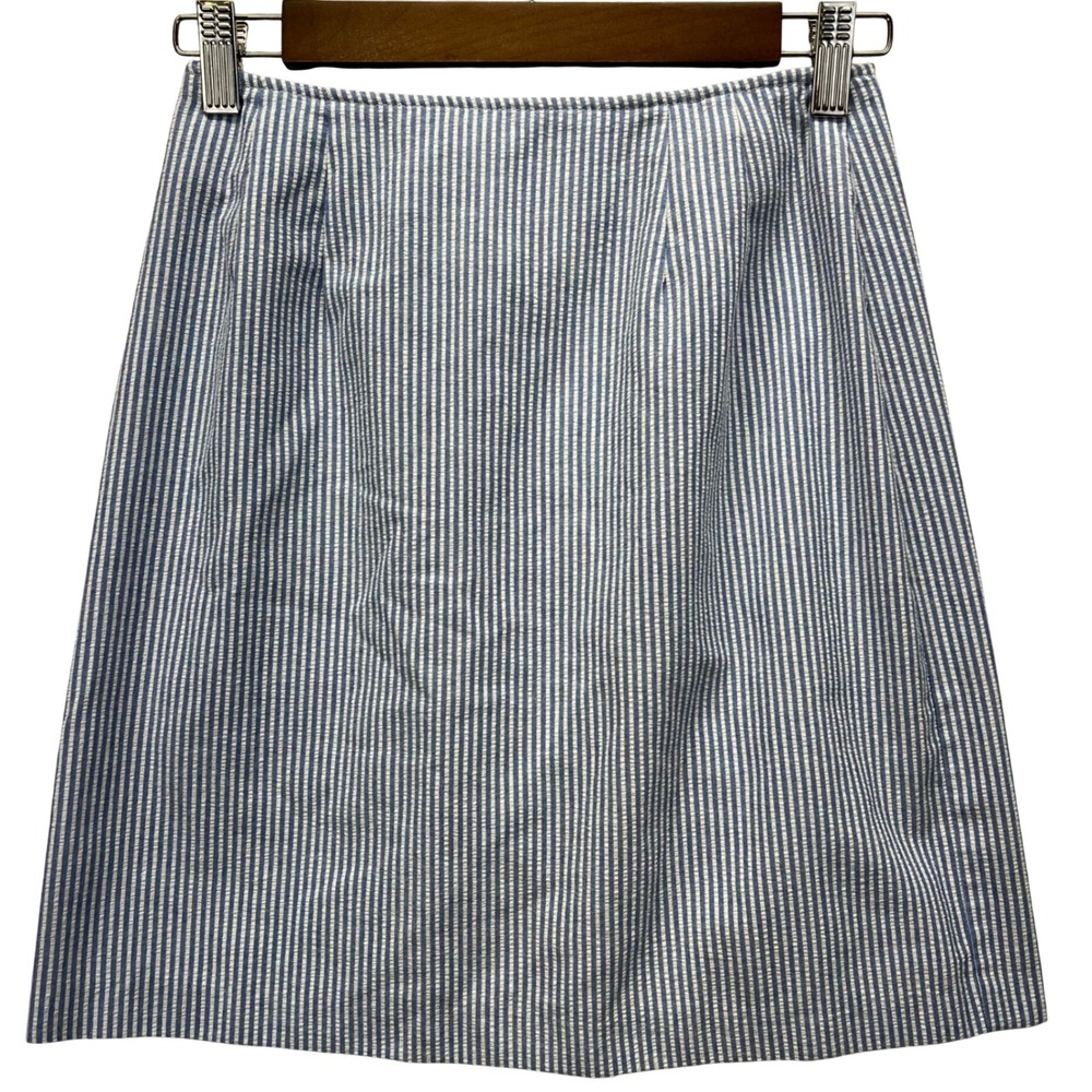 Styles To Go Seersucker Skirt VTG Womens 8 (Modern XS) Striped‎ Mini USA Preppy